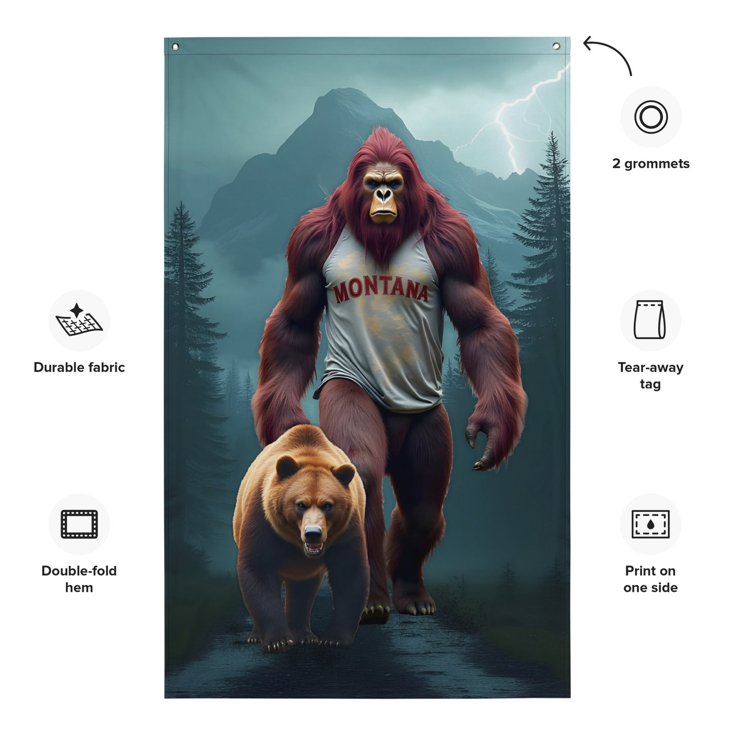 Big Foot and Grizzly Flag