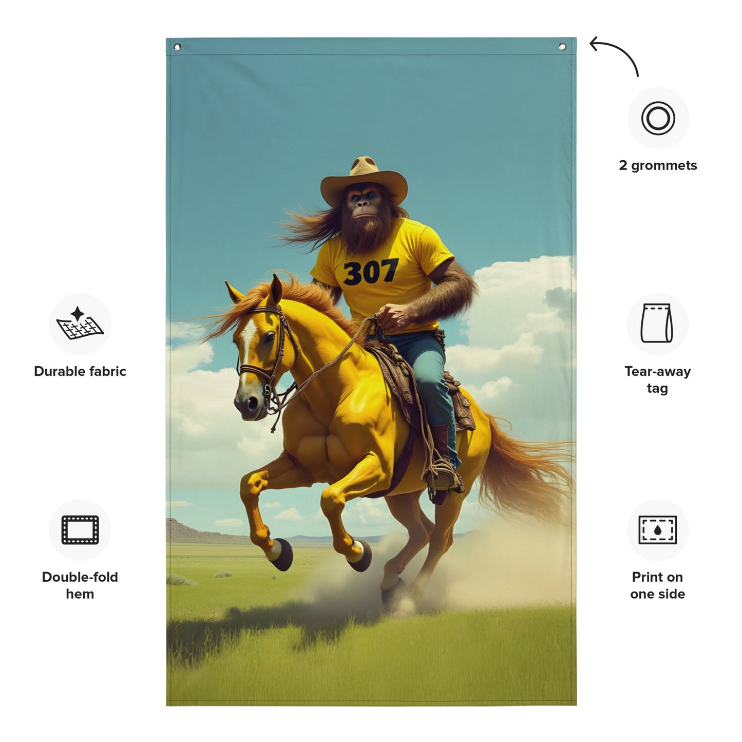Bigfoot 307 Cowboy Flag