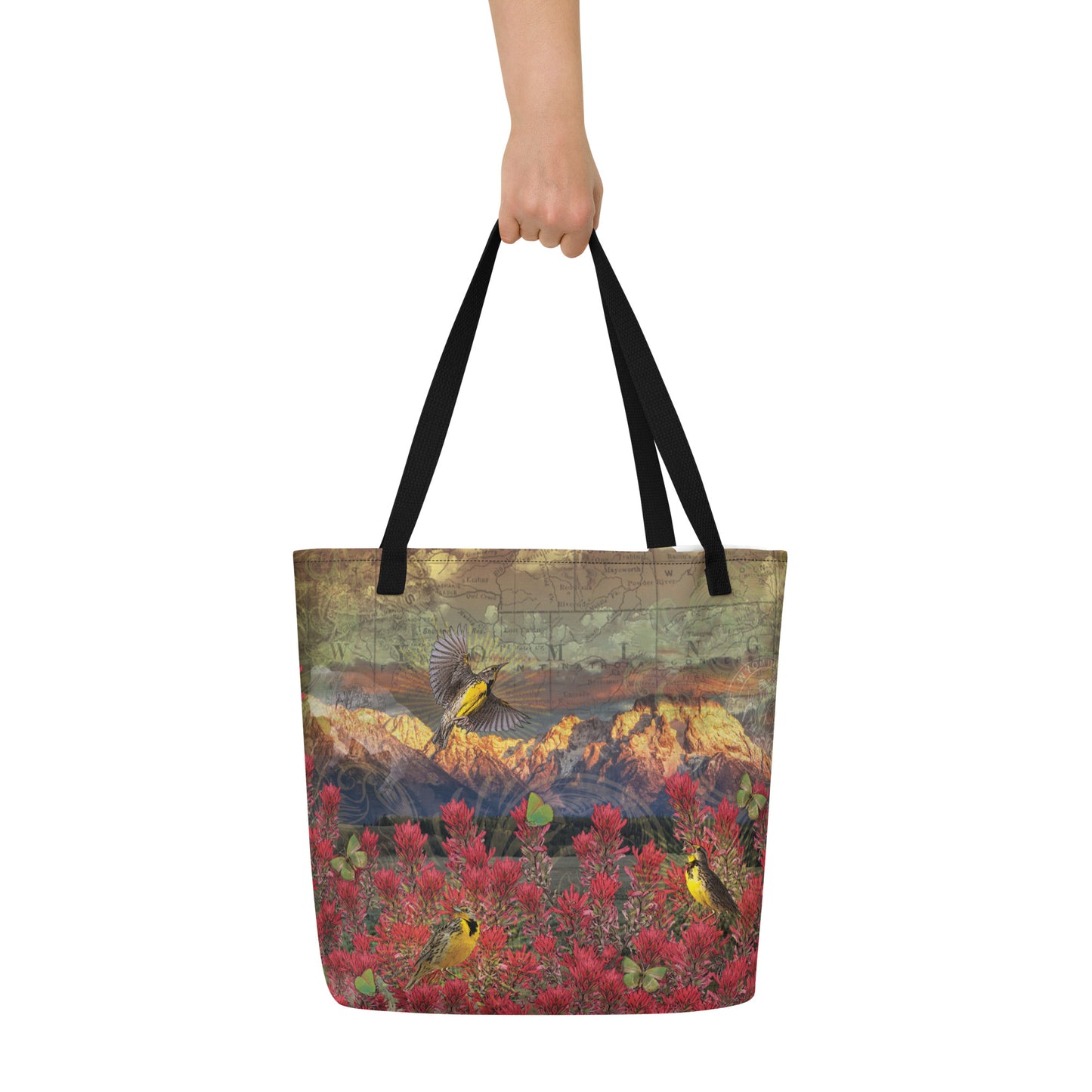 Wyoming Symbols Tote Bag