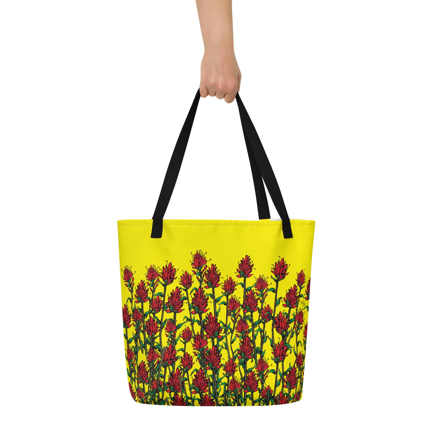 Indian Paintbrush Flowers Large Tote Bag