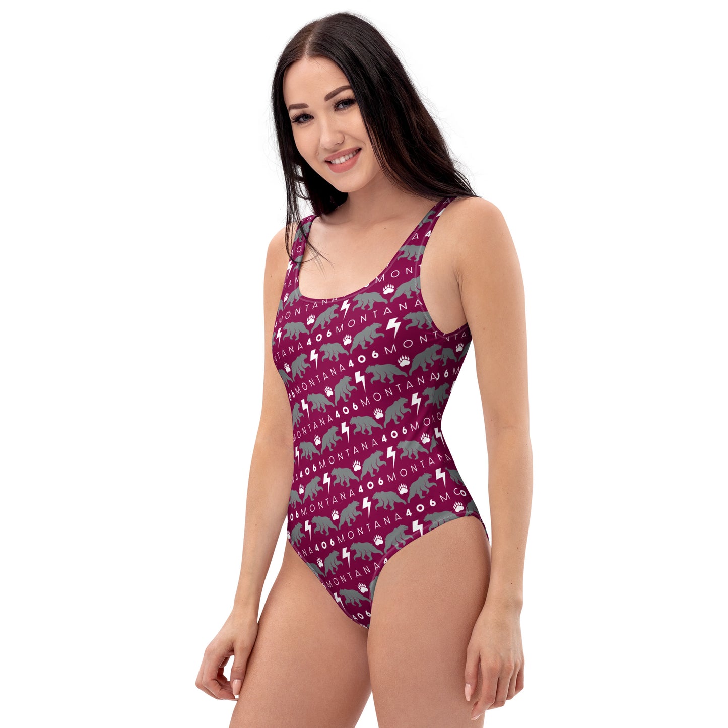 406 Grizzly Fanatic Women's One-Piece Swimsuit