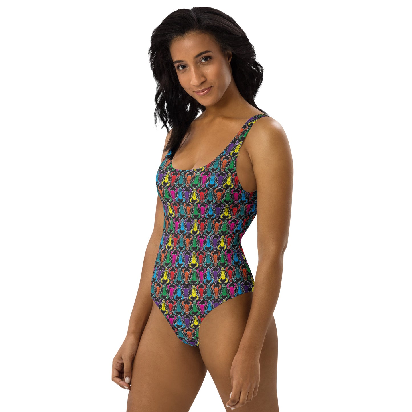 Bison Skull Black Women's One-Piece Swimsuit