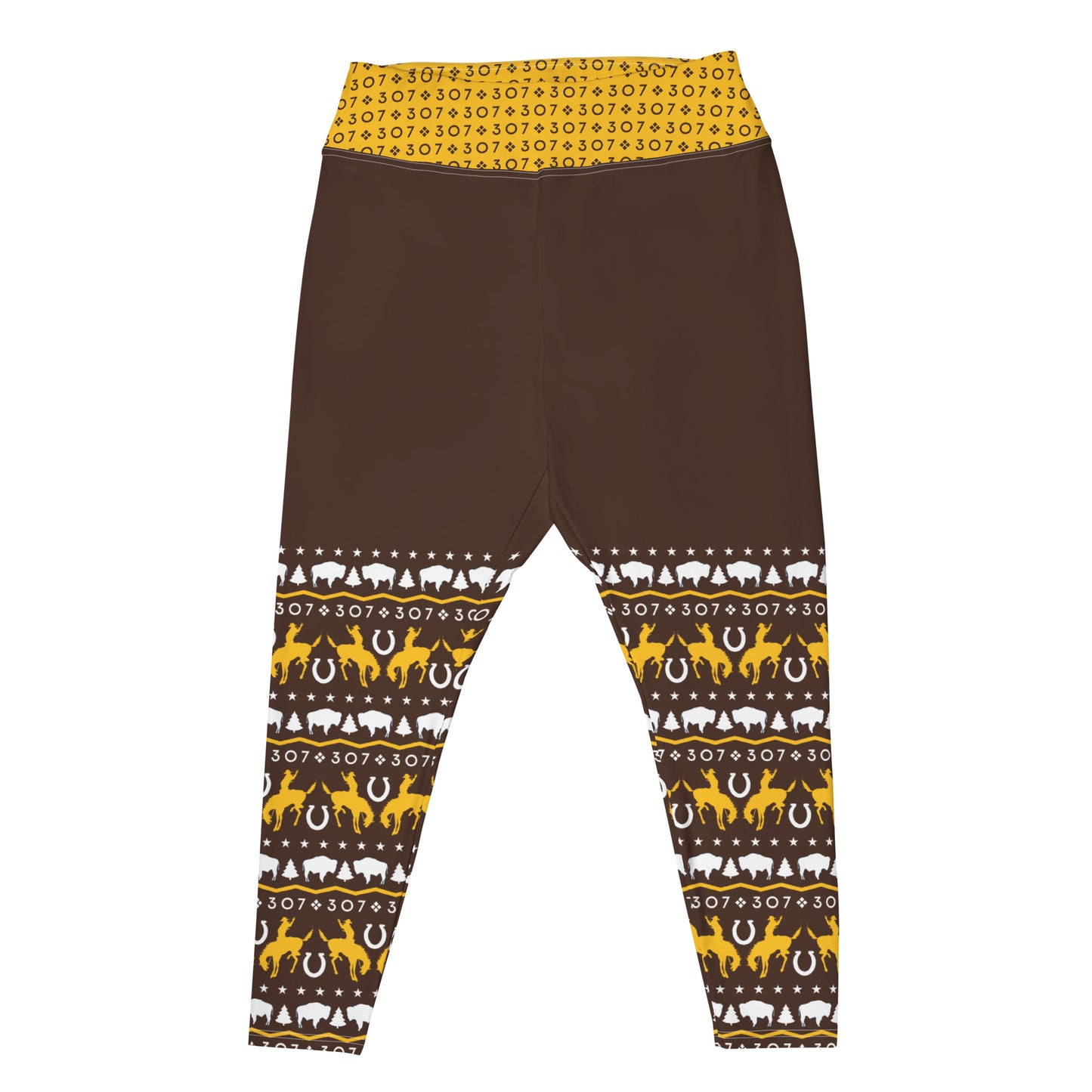 Wyoming Cowboys Plus Size Yoga Leggings