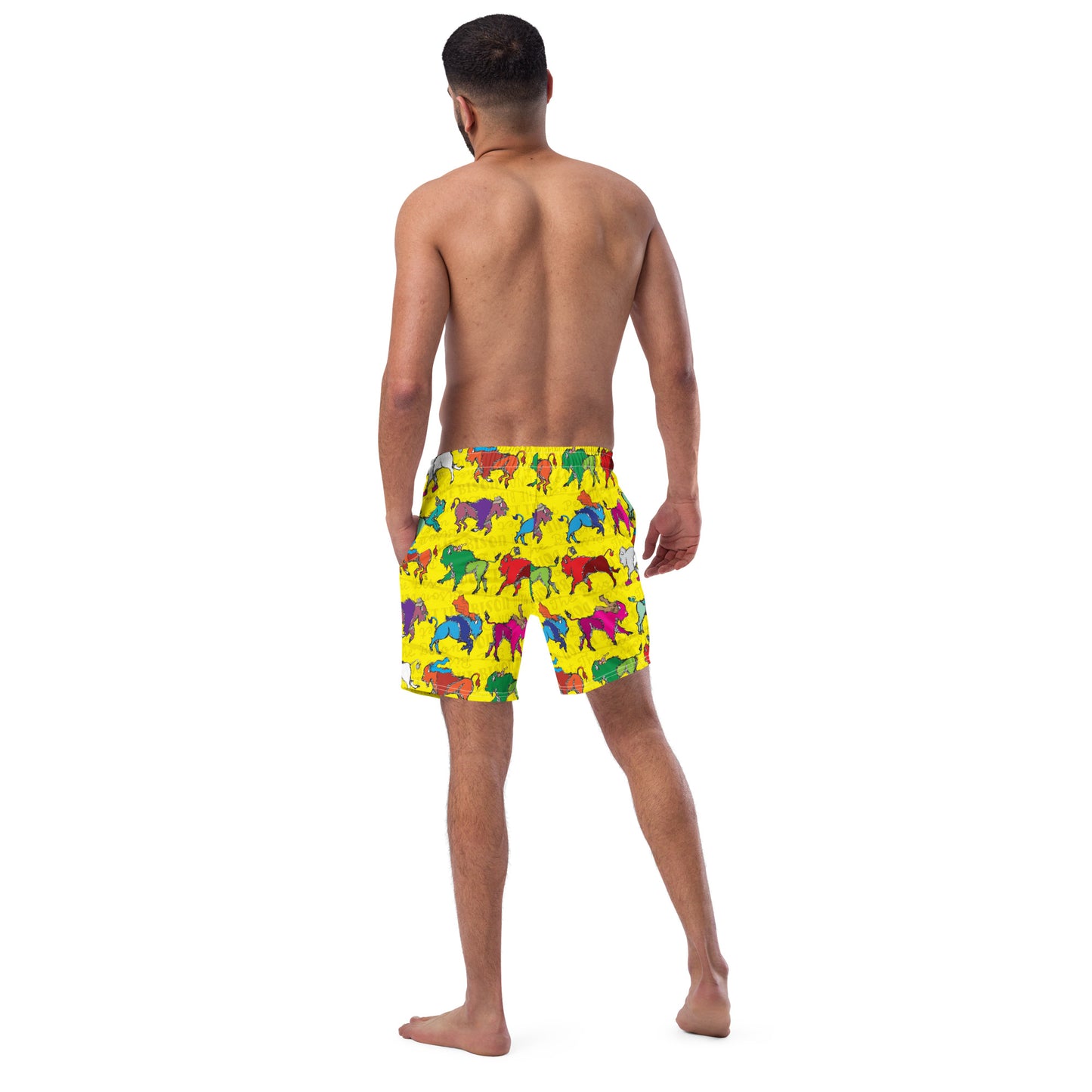 Don't Pet the Bison Men's Recycled Swim Trunks