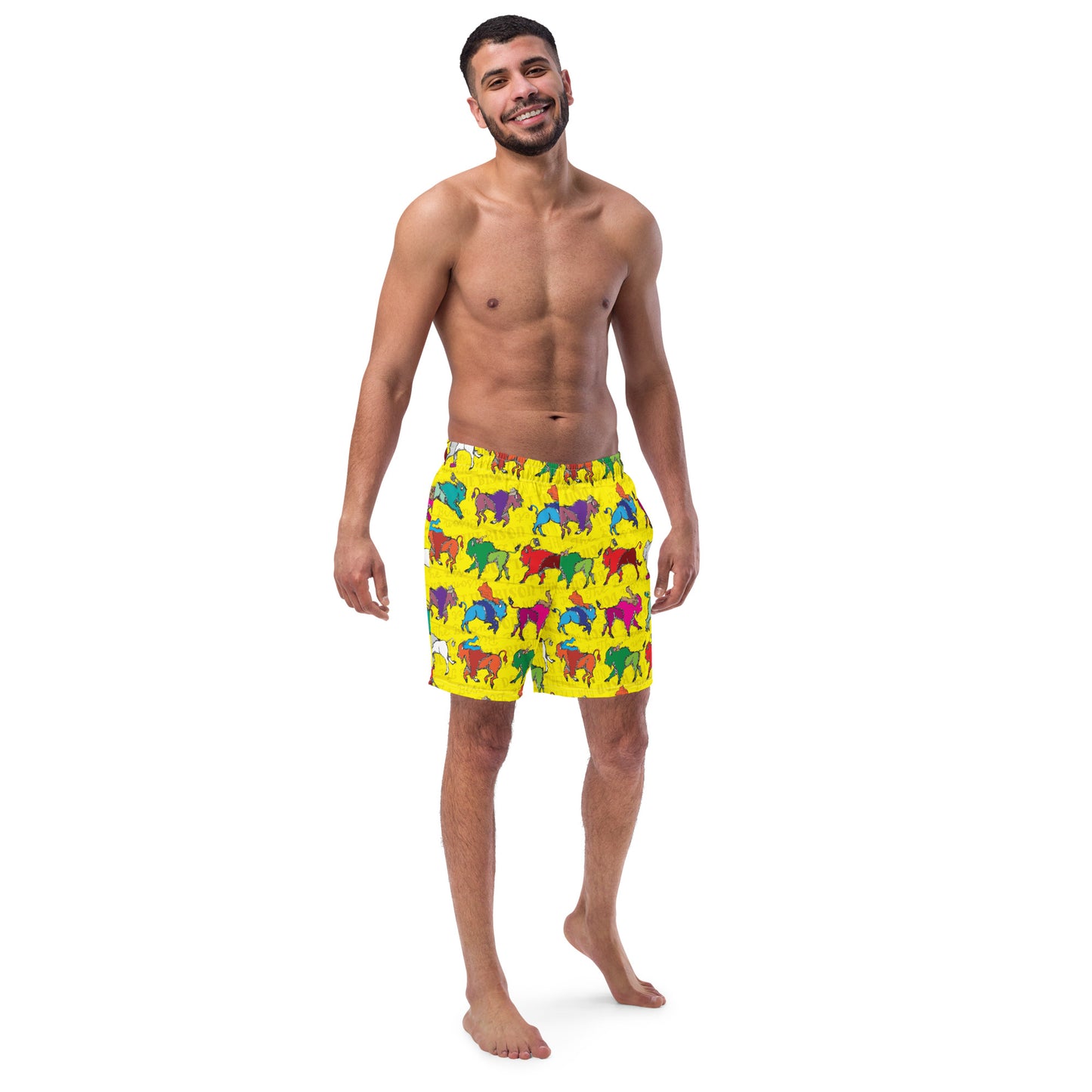 Don't Pet the Bison Men's Recycled Swim Trunks
