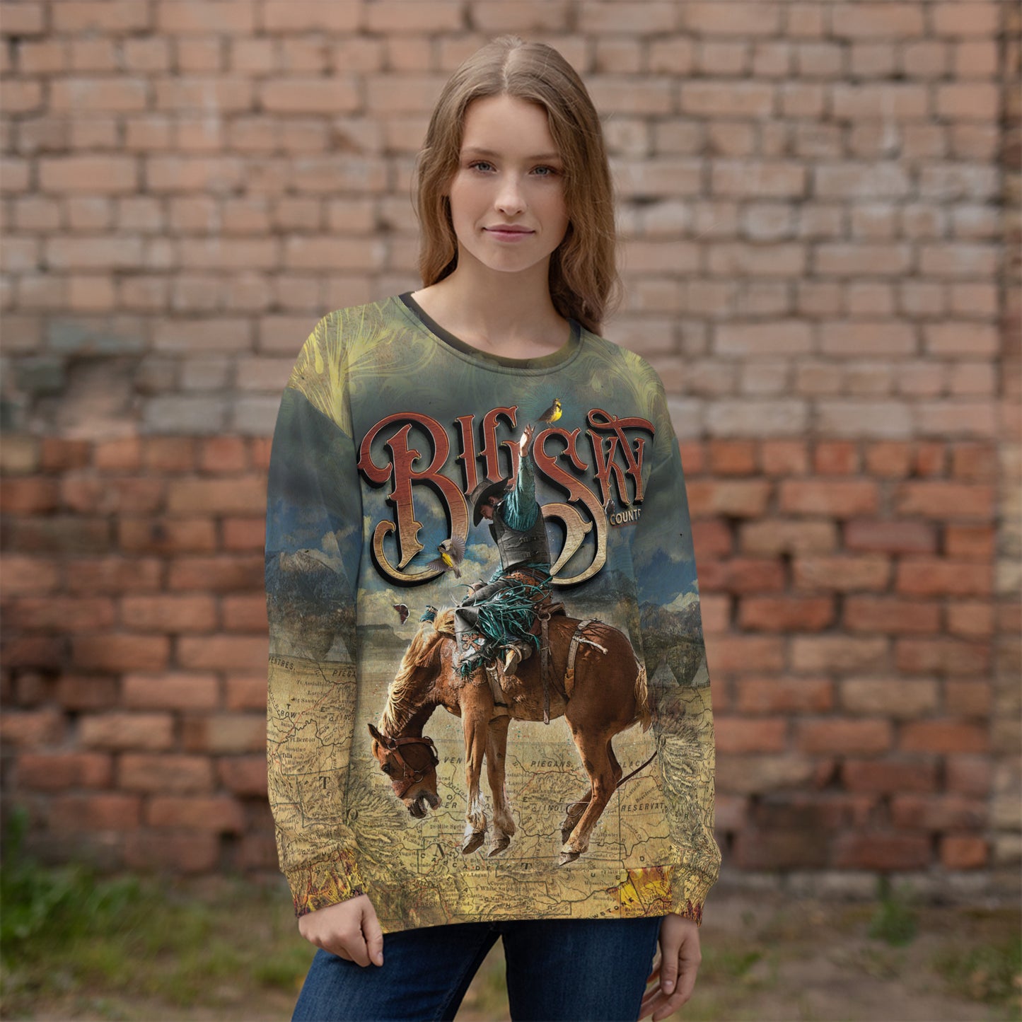 Big Sky Country (Montana) Unisex Crew Neck Sweatshirt