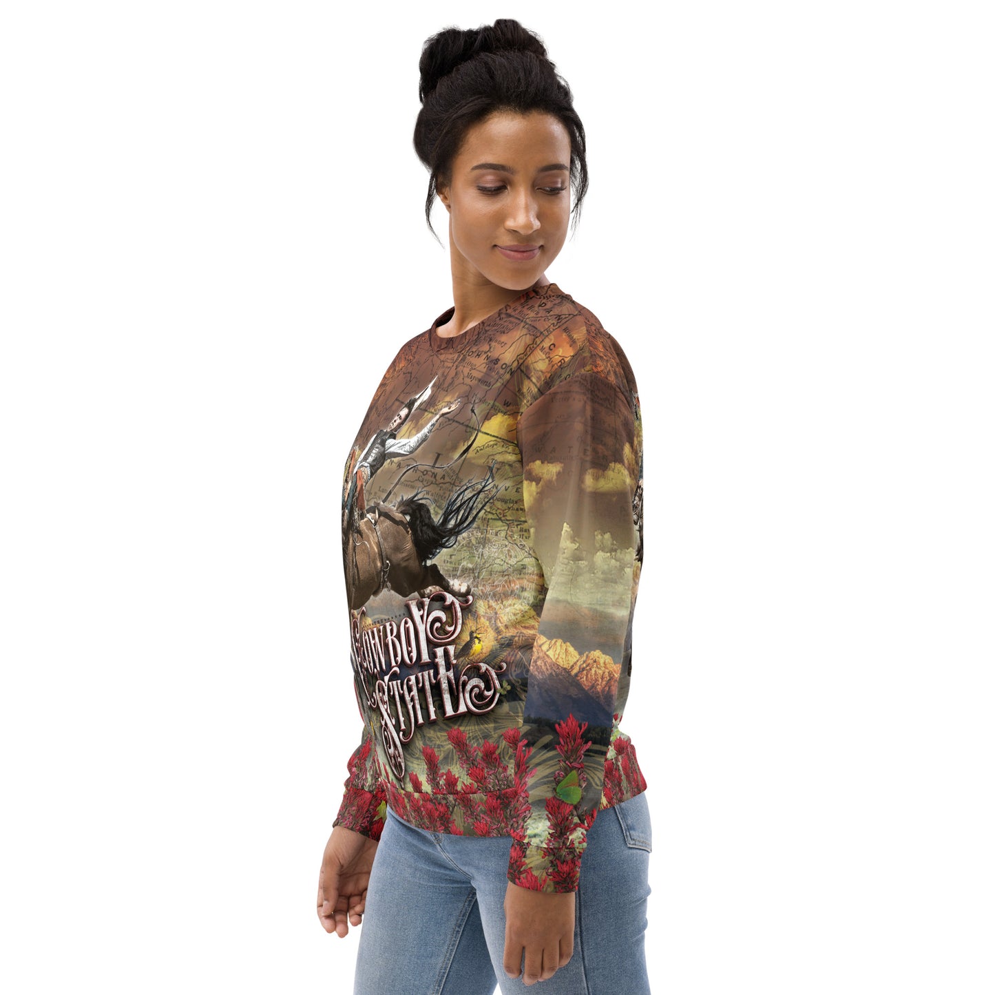 The Cowboy State (Wyoming) Unisex Crew Neck Sweatshirt