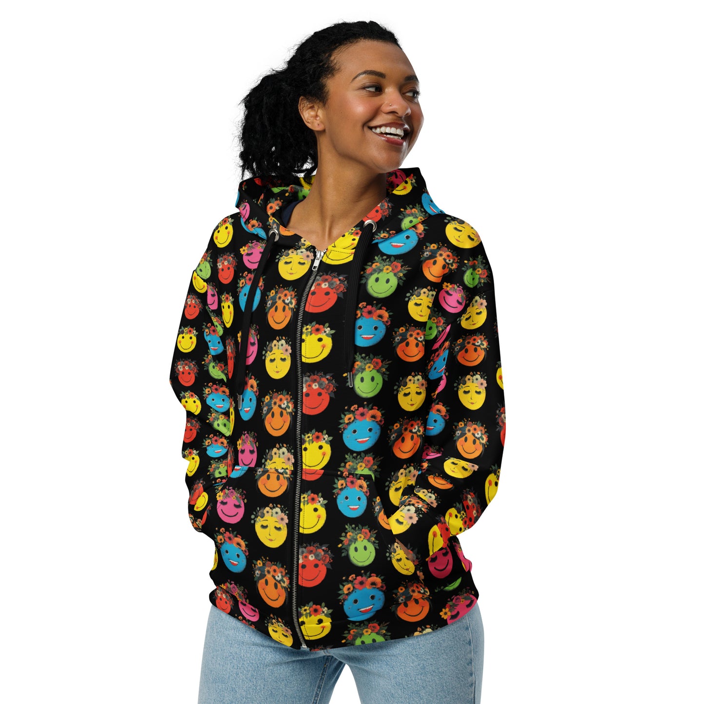All Smiles Unisex Zip Hoodie