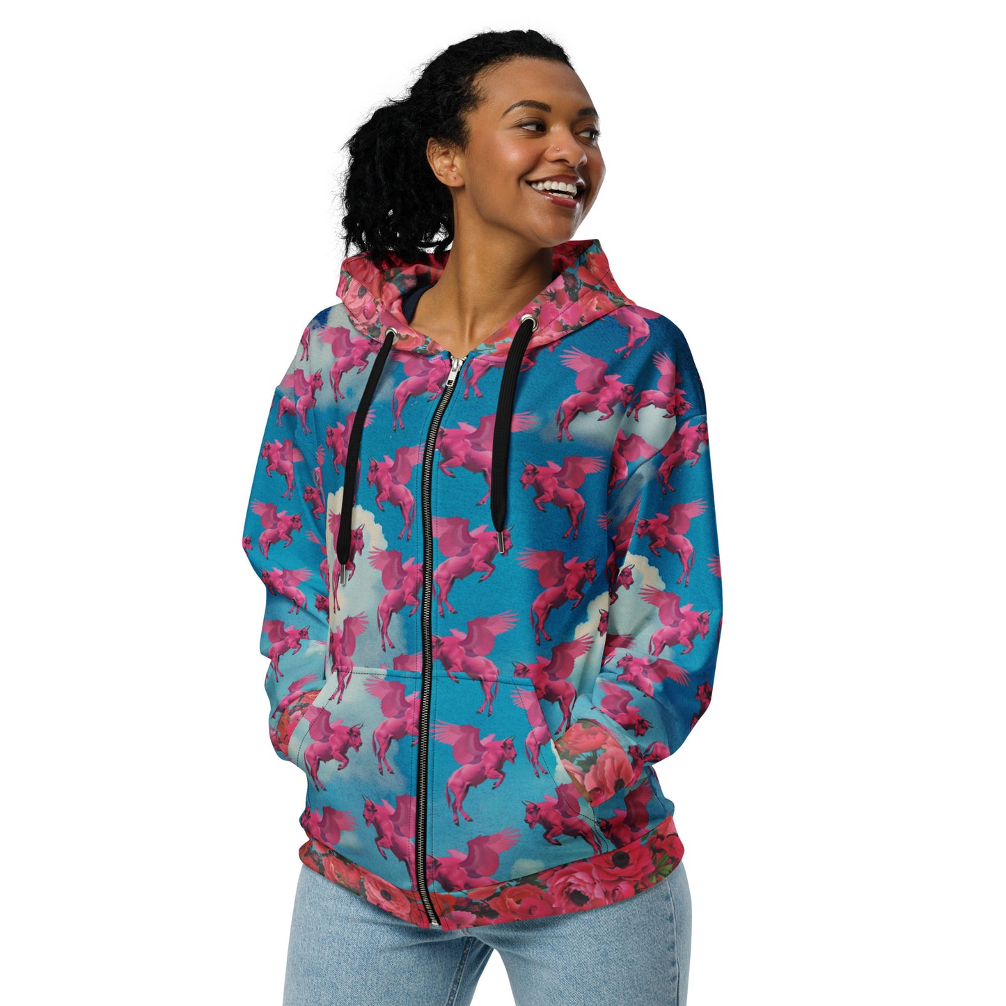 Buffalo Wings: Bison 2 Unisex Zip Hoodie
