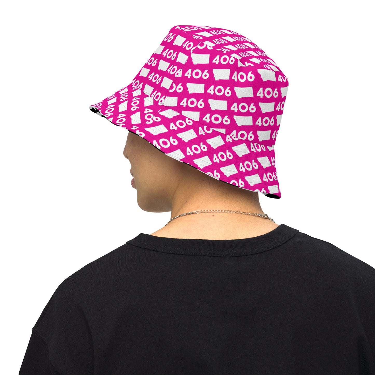 Montana Pink and Black Reversible Bucket Hat
