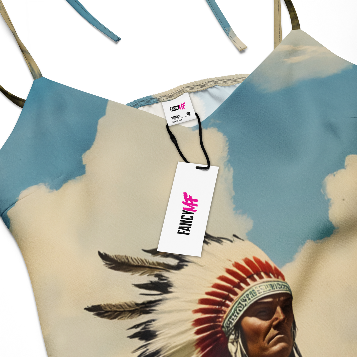 Retro West: Native American 1 Tie-strap midi dress