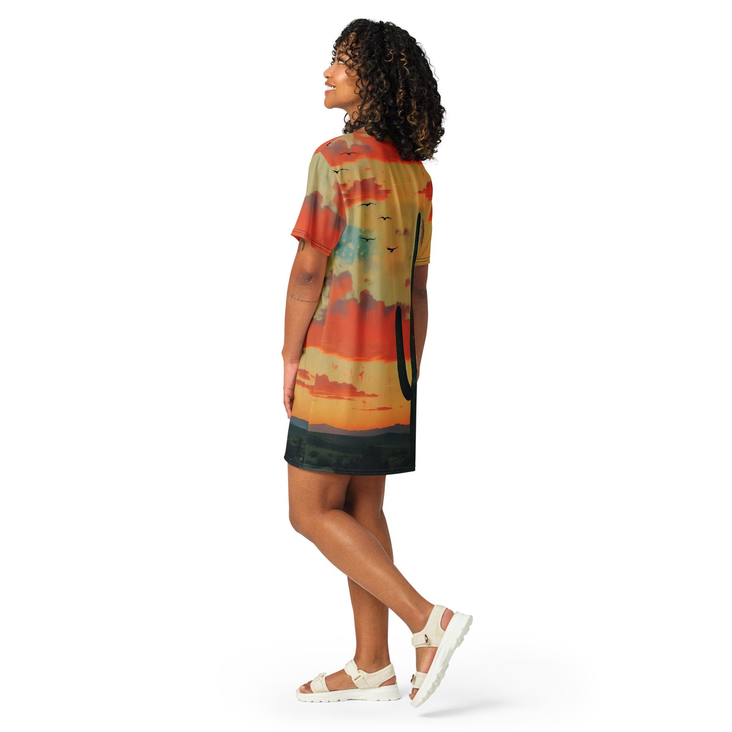 Desert Vibes: Muted Cactus 13 T-shirt Dress