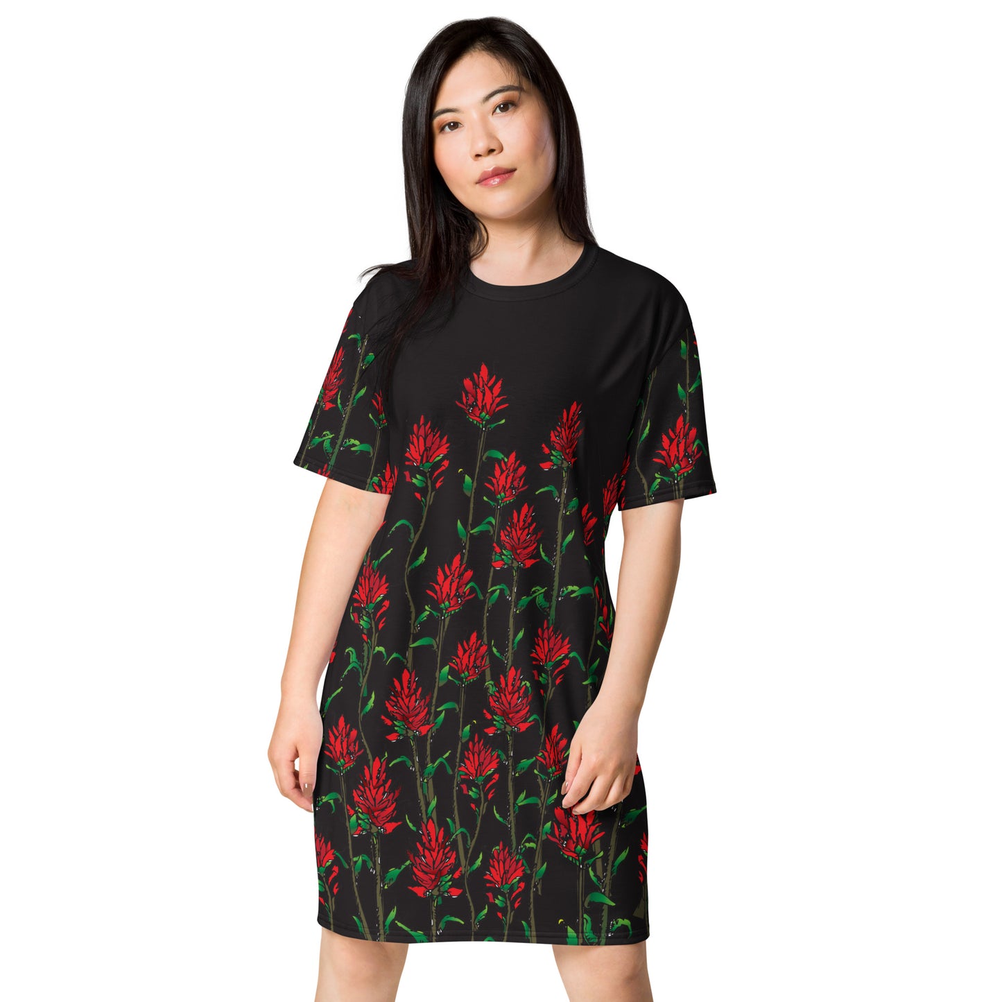 Indian Paintbrush Flowers T-shirt Dress