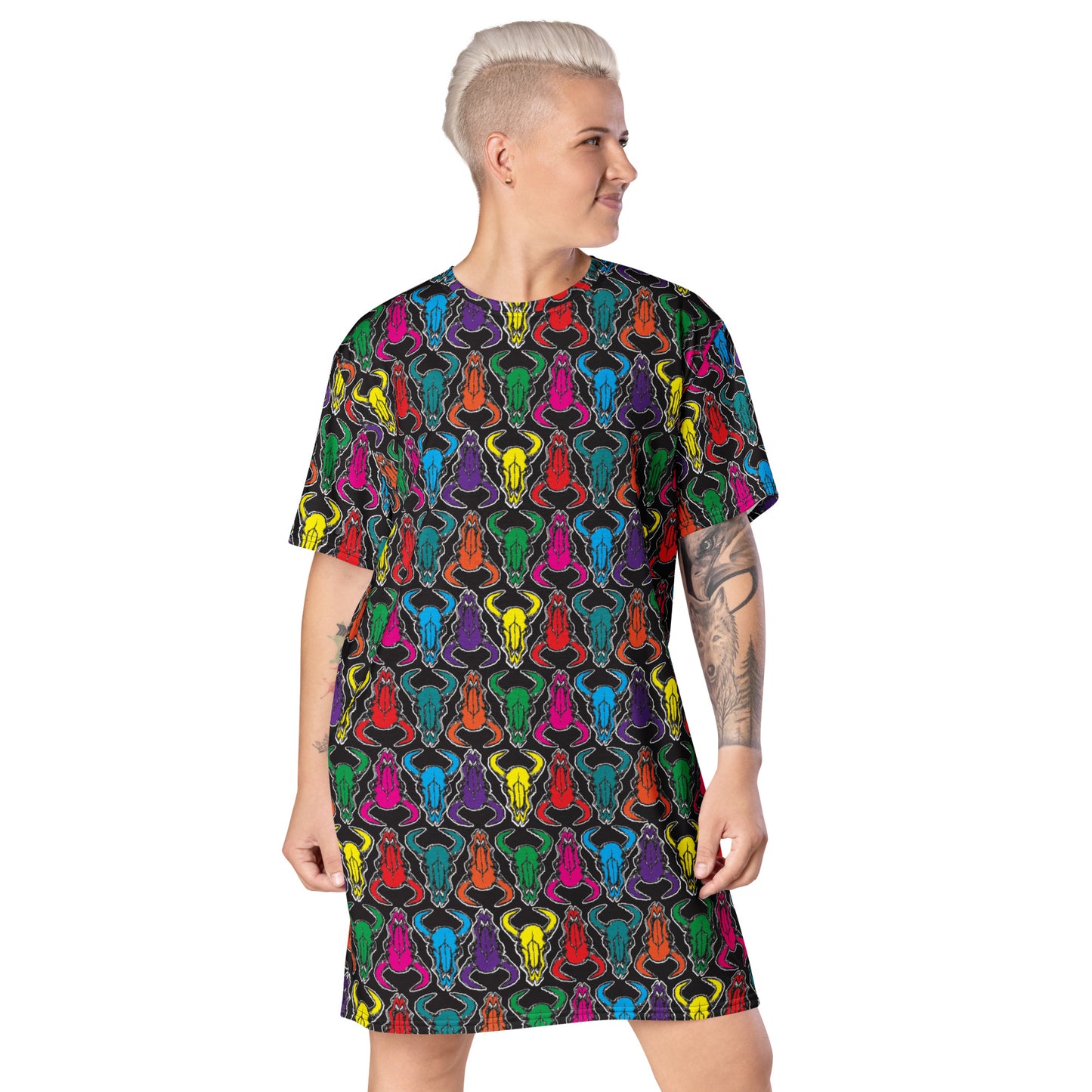 Bison Skull T-shirt Dress