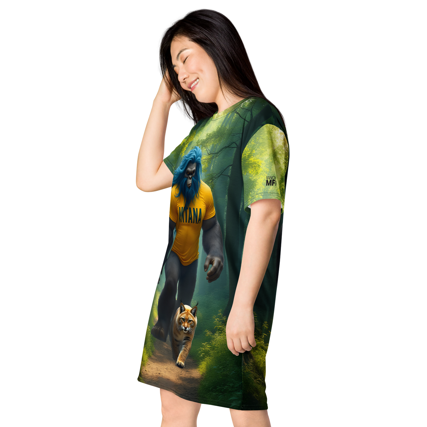 Big Foot and Bobcat T-shirt Dress