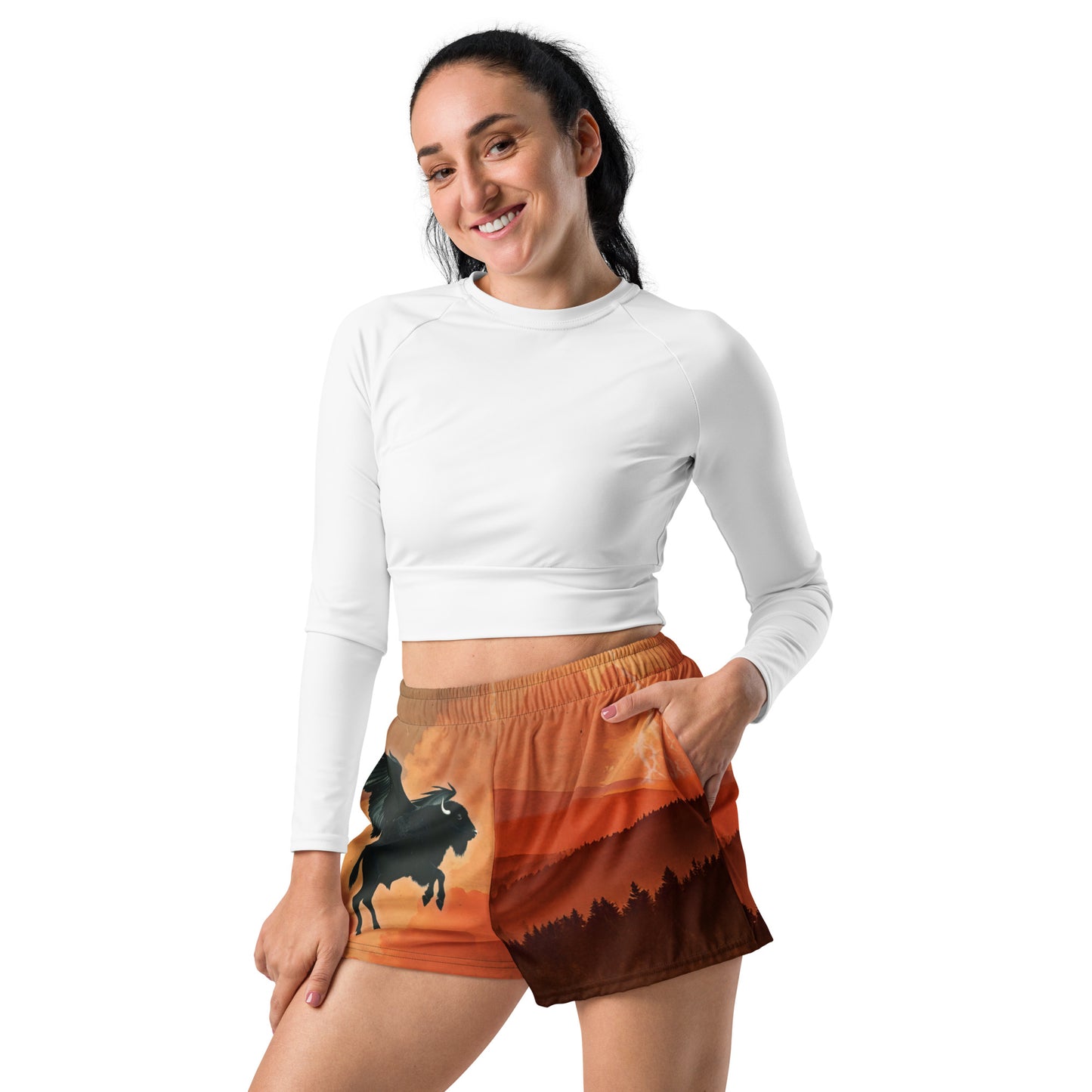 Buffalo Wings: Bison 12 Unisex Athletic Shorts