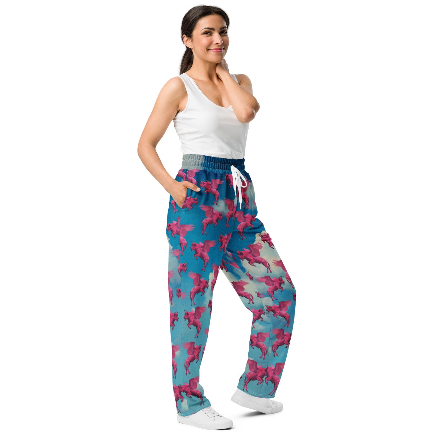 Buffalo Wings: Bison 2 Wide-Leg Unisex Sweatpants