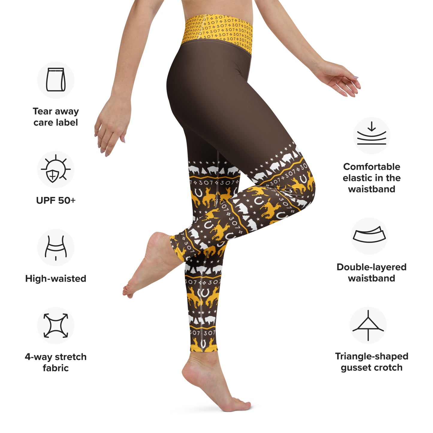 Wyoming Cowboys Yoga Leggings