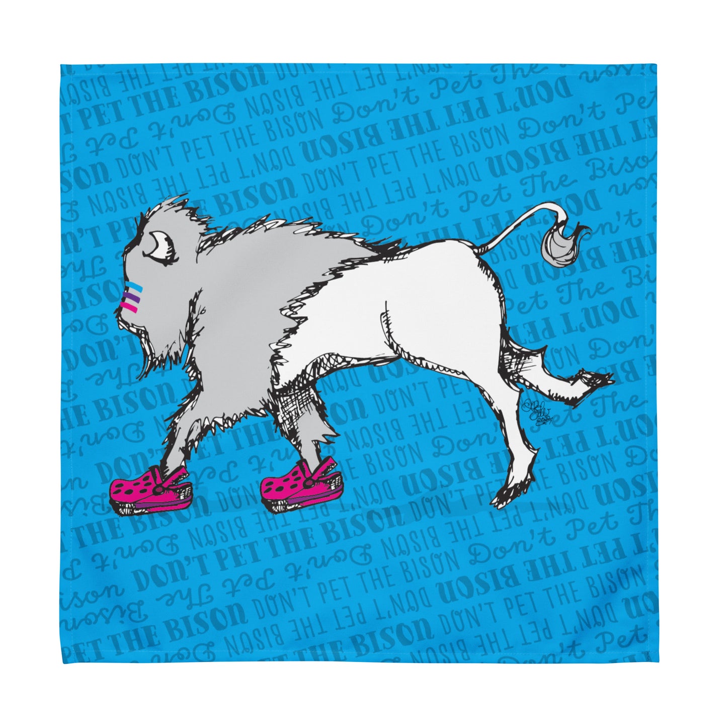 Don't Pet the Bison Cloth Napkin Set of 4