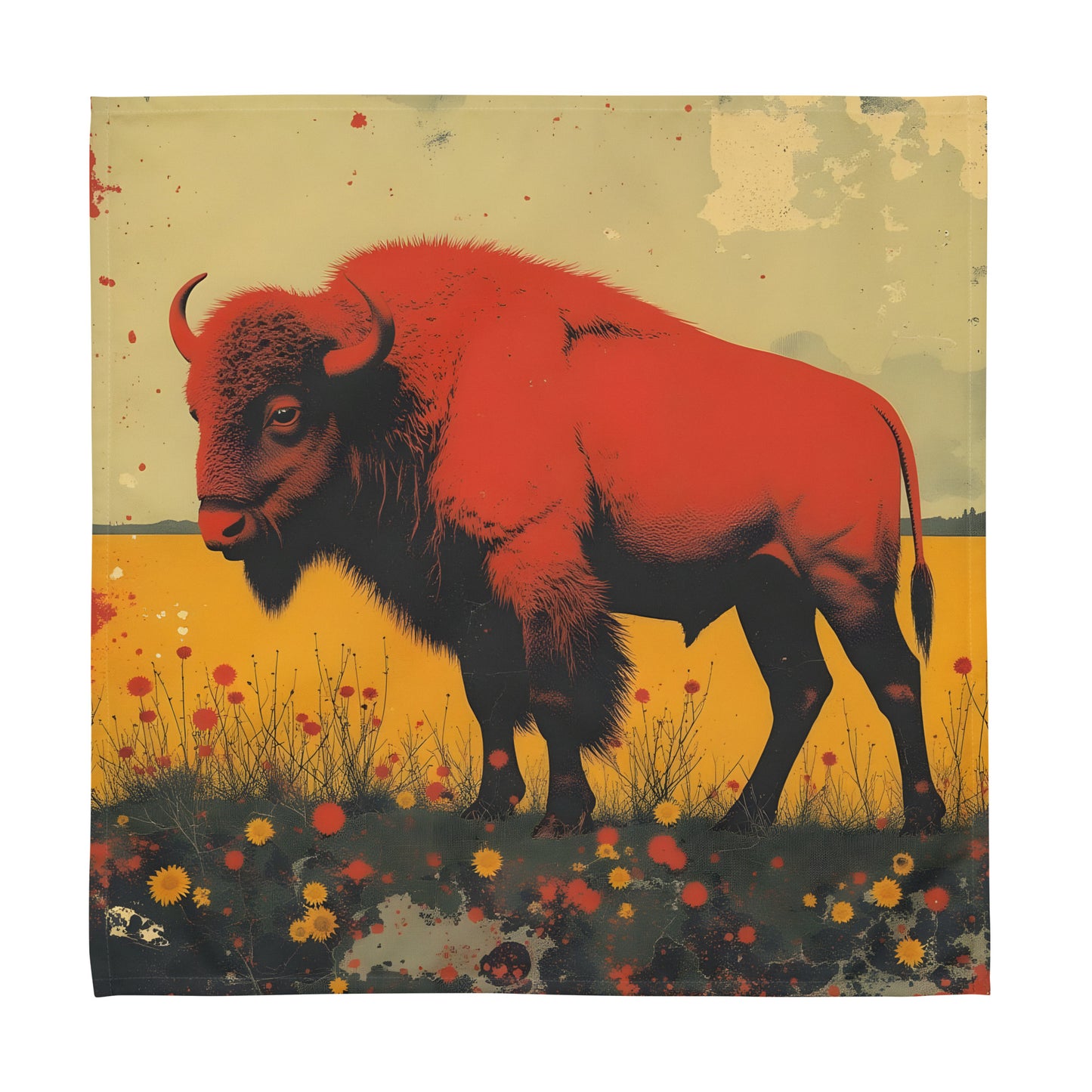 Where the Buffalo Roam Cloth Napkin Set of 4