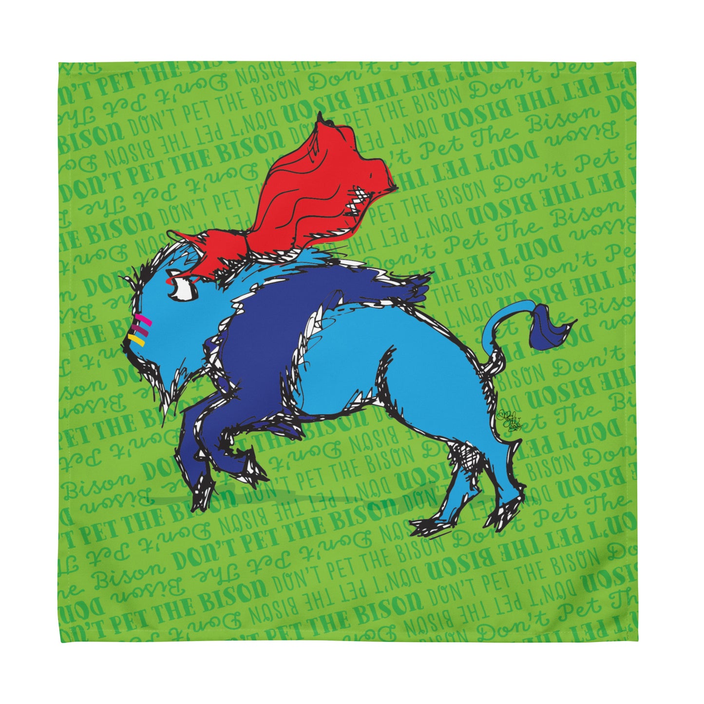 Don't Pet the Bison Cloth Napkin Set of 4