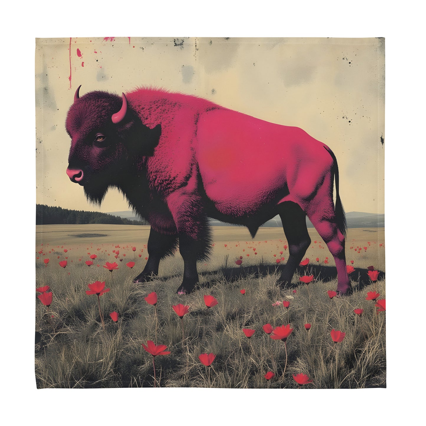 Where the Buffalo Roam Cloth Napkin Set of 4