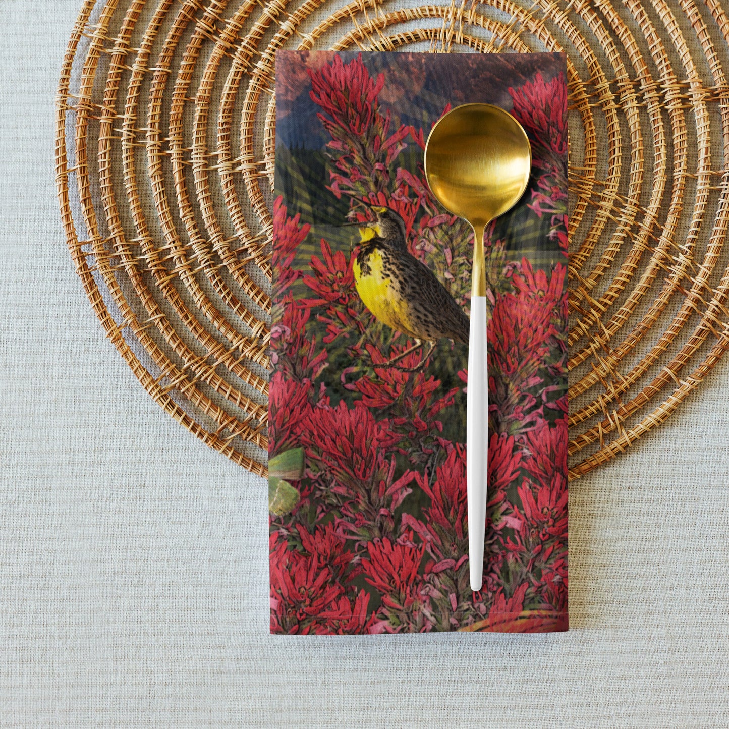 The Cowboy State (Wyoming) Cloth Napkin Set of 4