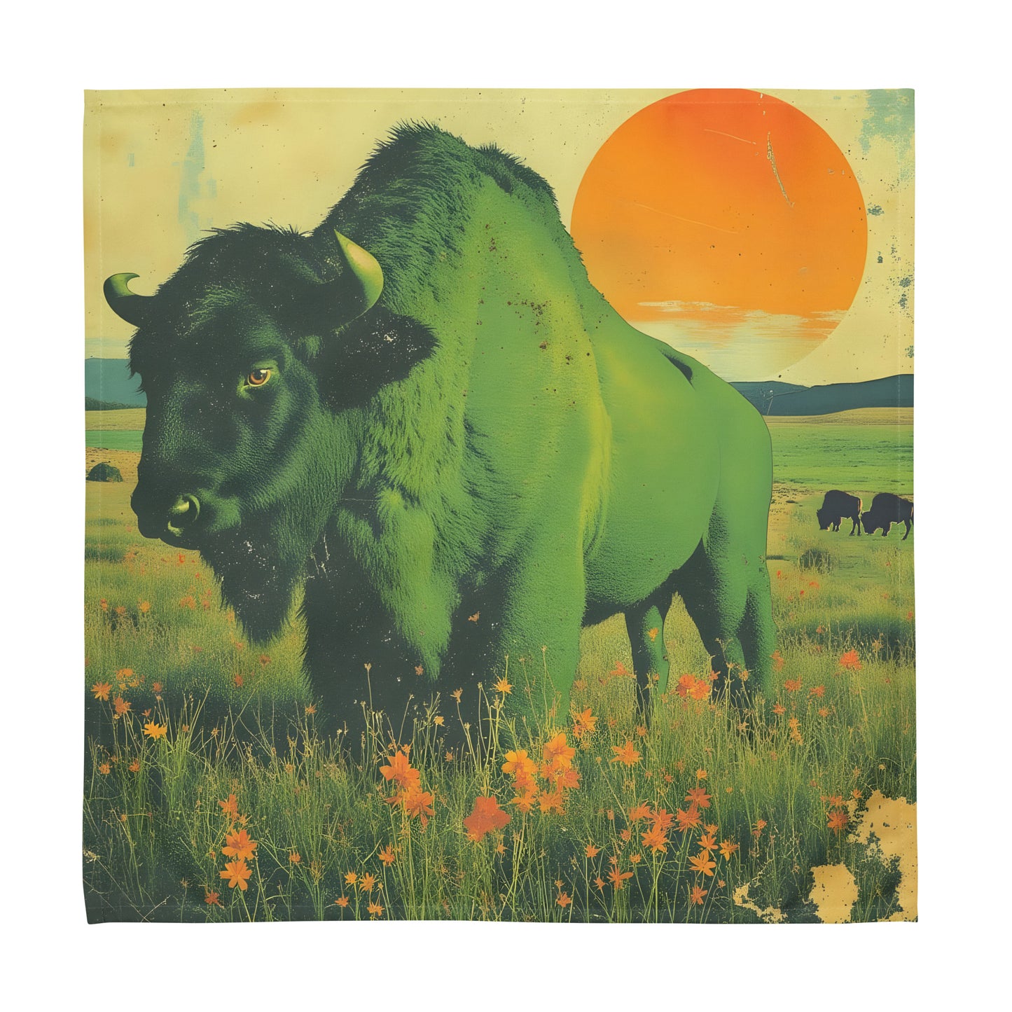 Where the Buffalo Roam Cloth Napkin Set of 4