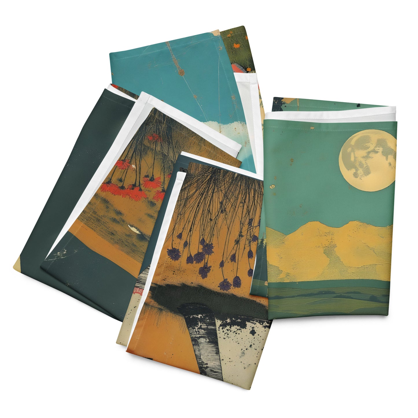 Home on the Range: Floral Teepee Cloth Napkin Set of 4