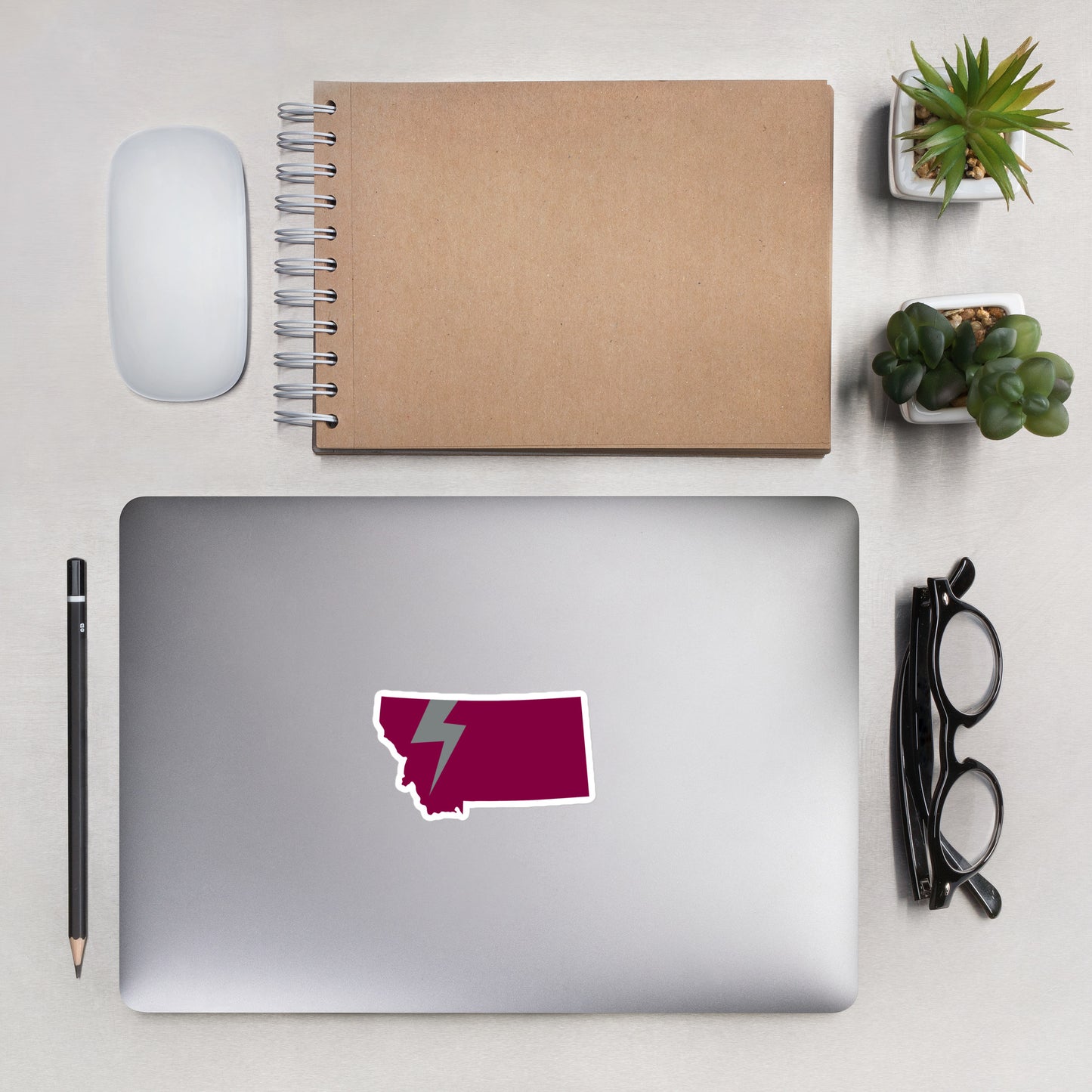 Montana Bolt Maroon Sticker