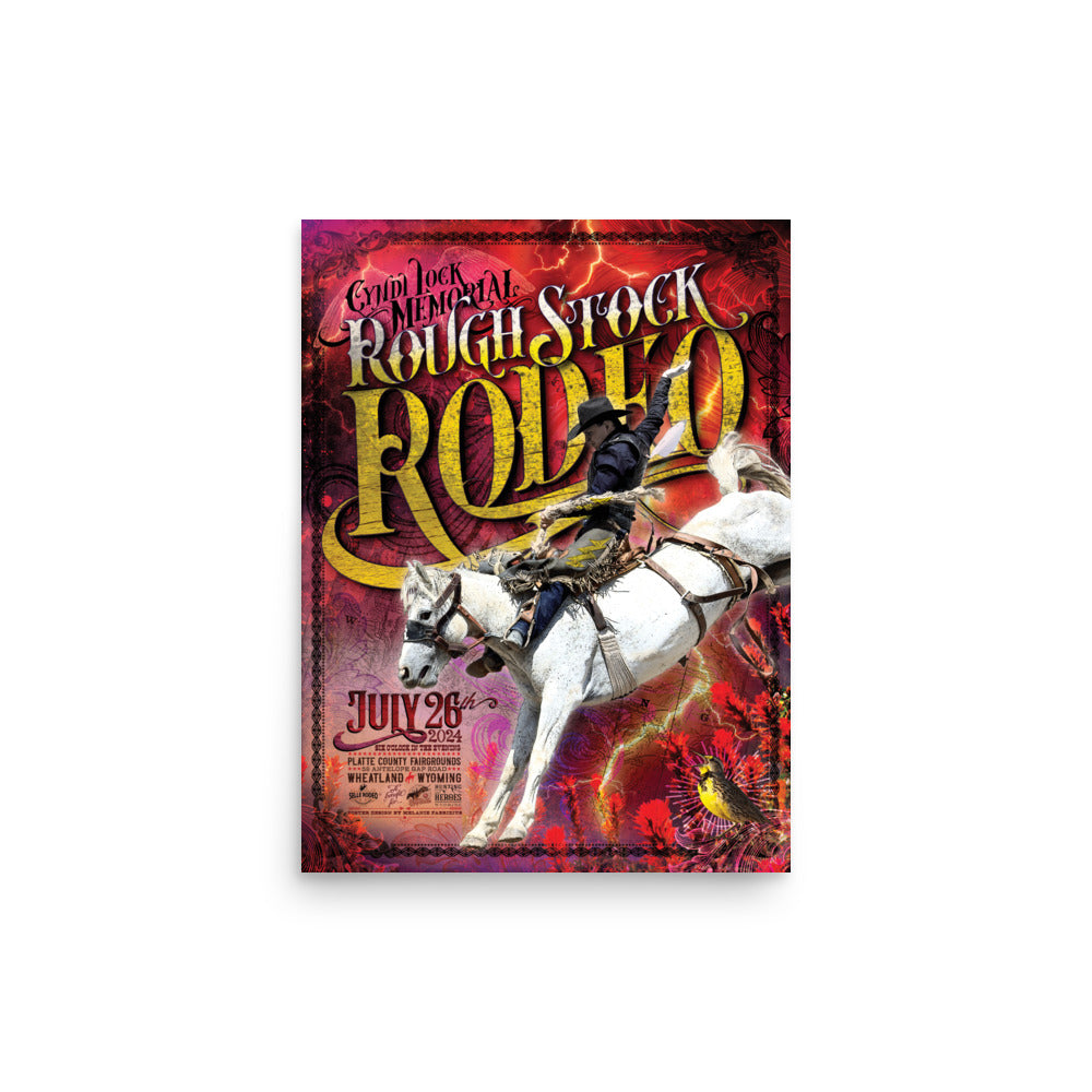 Cyndi Lock Memorial Rough Stock Rodeo 2024 Poster