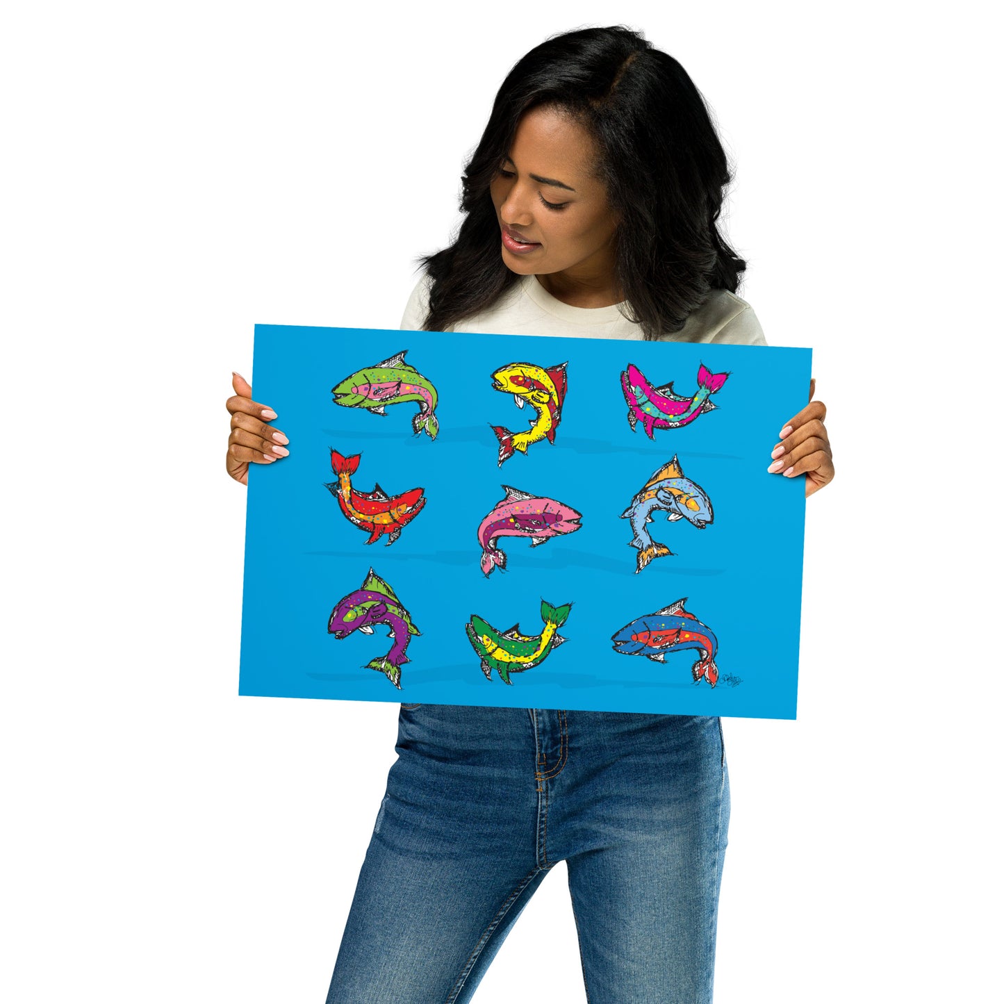 Scamper Series: Fish Print