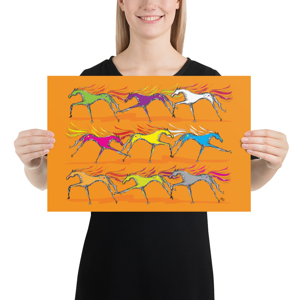 Scamper Series: Horses Print