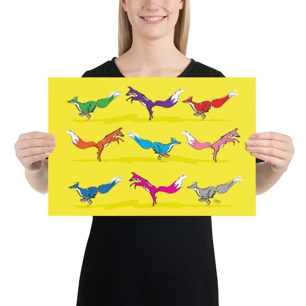 Scamper Series: Foxes Print