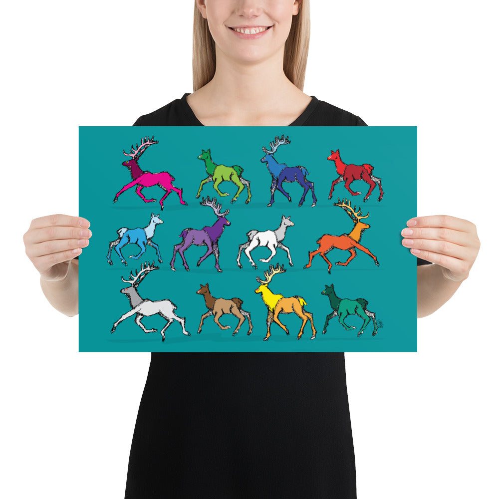 Scamper Series: Elk Print