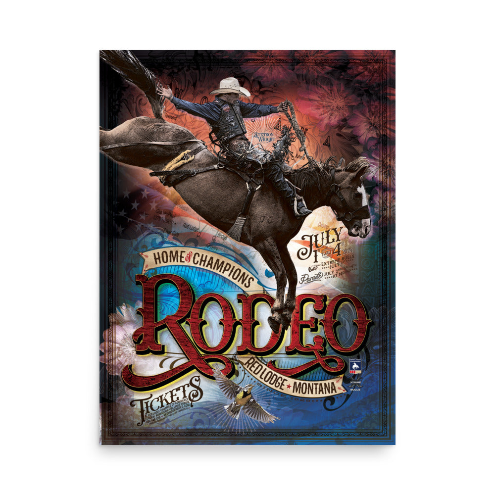 Red Lodge Home of Champions Rodeo 2024 Poster