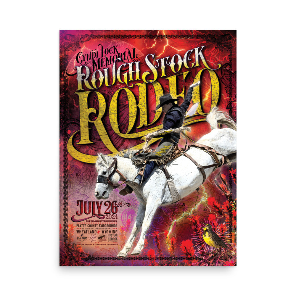 Cyndi Lock Memorial Rough Stock Rodeo 2024 Poster