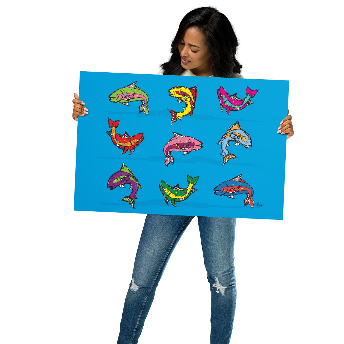Scamper Series: Fish Print