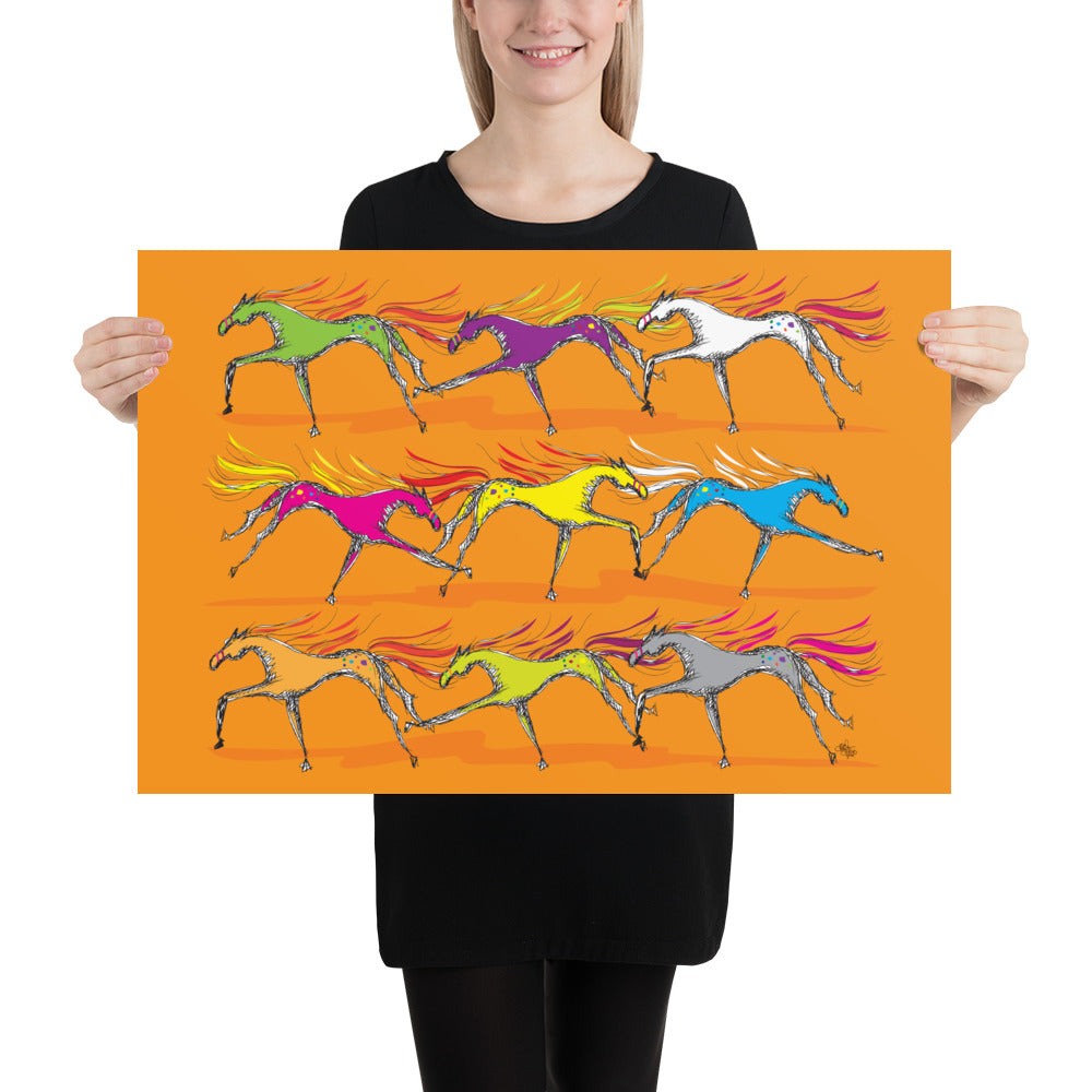 Scamper Series: Horses Print