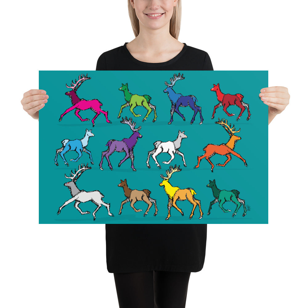Scamper Series: Elk Print