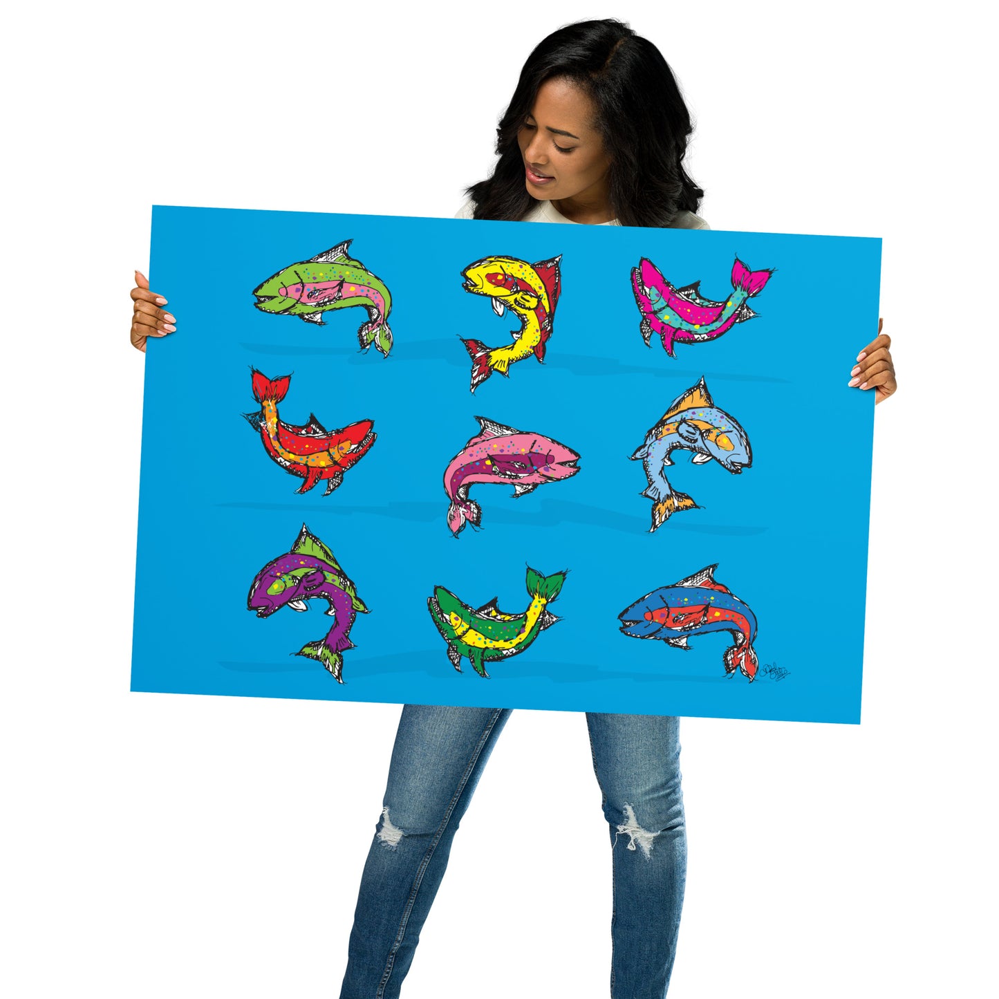 Scamper Series: Fish Print