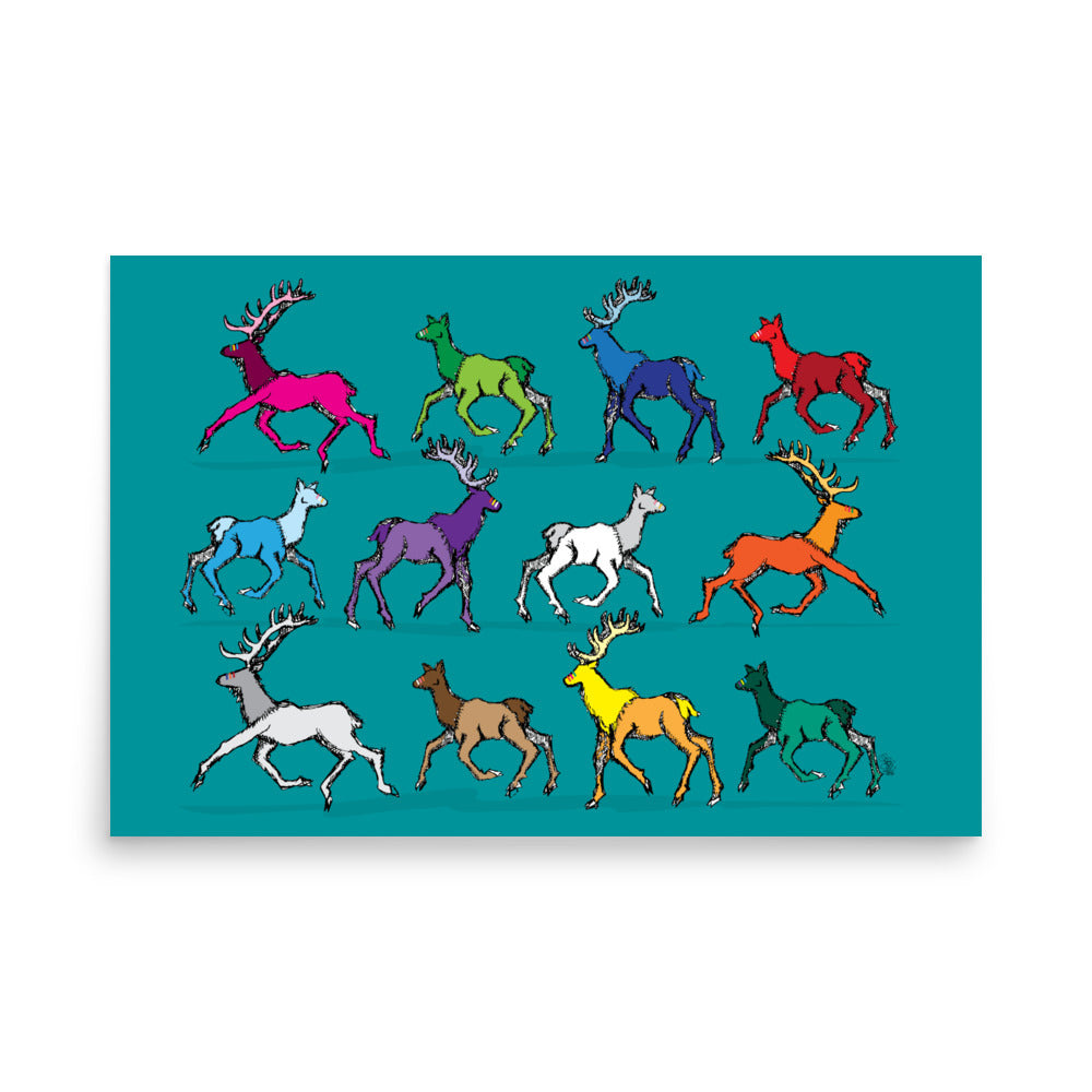 Scamper Series: Elk Print
