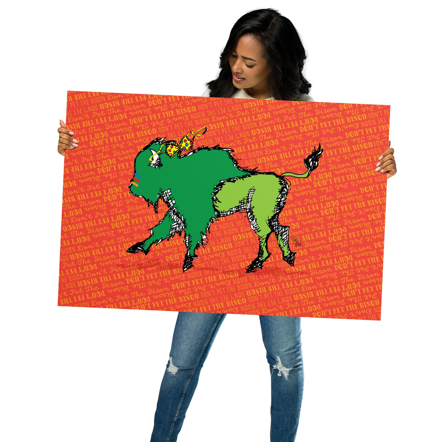 Don't Pet the Bison Series: Polka Dot Bikini Print