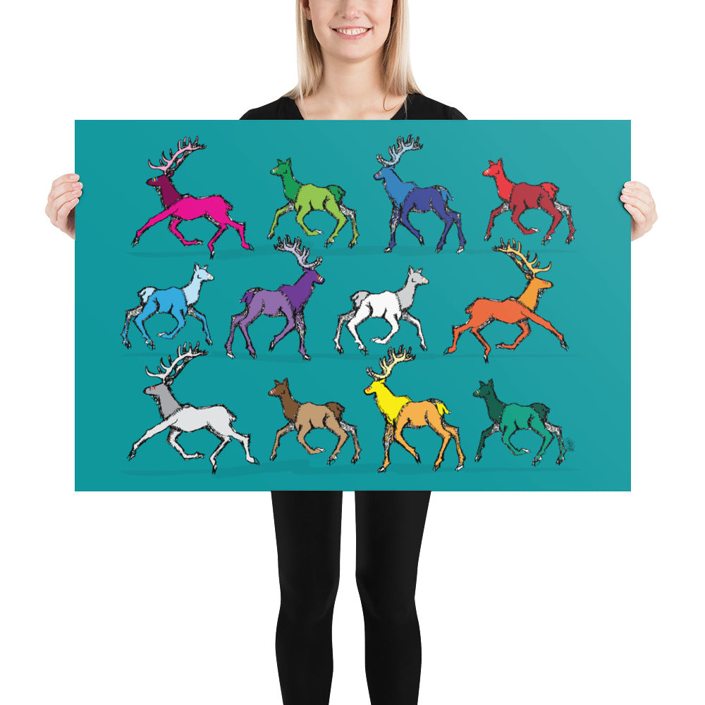 Scamper Series: Elk Print