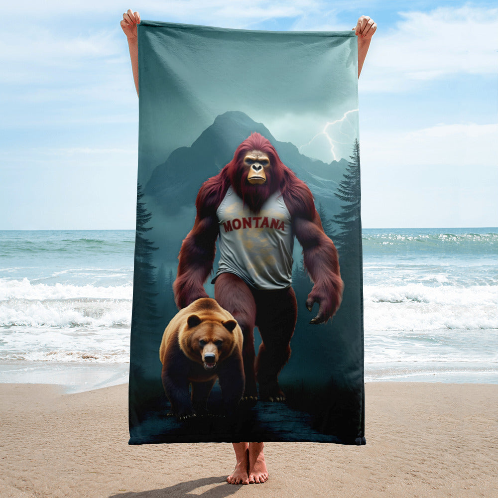 Bigfoot and Grizzly Beach Towel