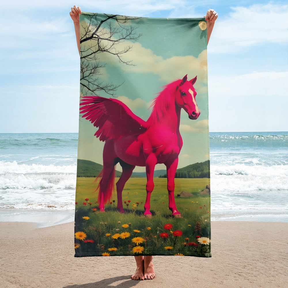 Winged Things: Hotpink Pegasus Beach Towel