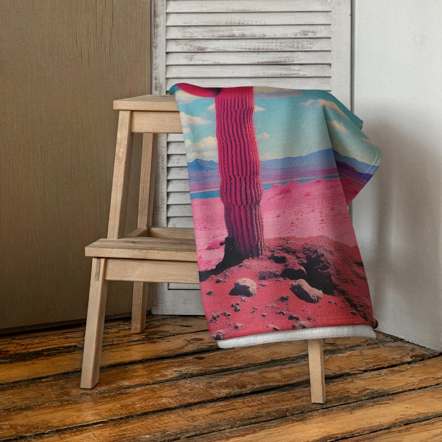 Desert Vibes: Muted Cactus 16 Beach Towel