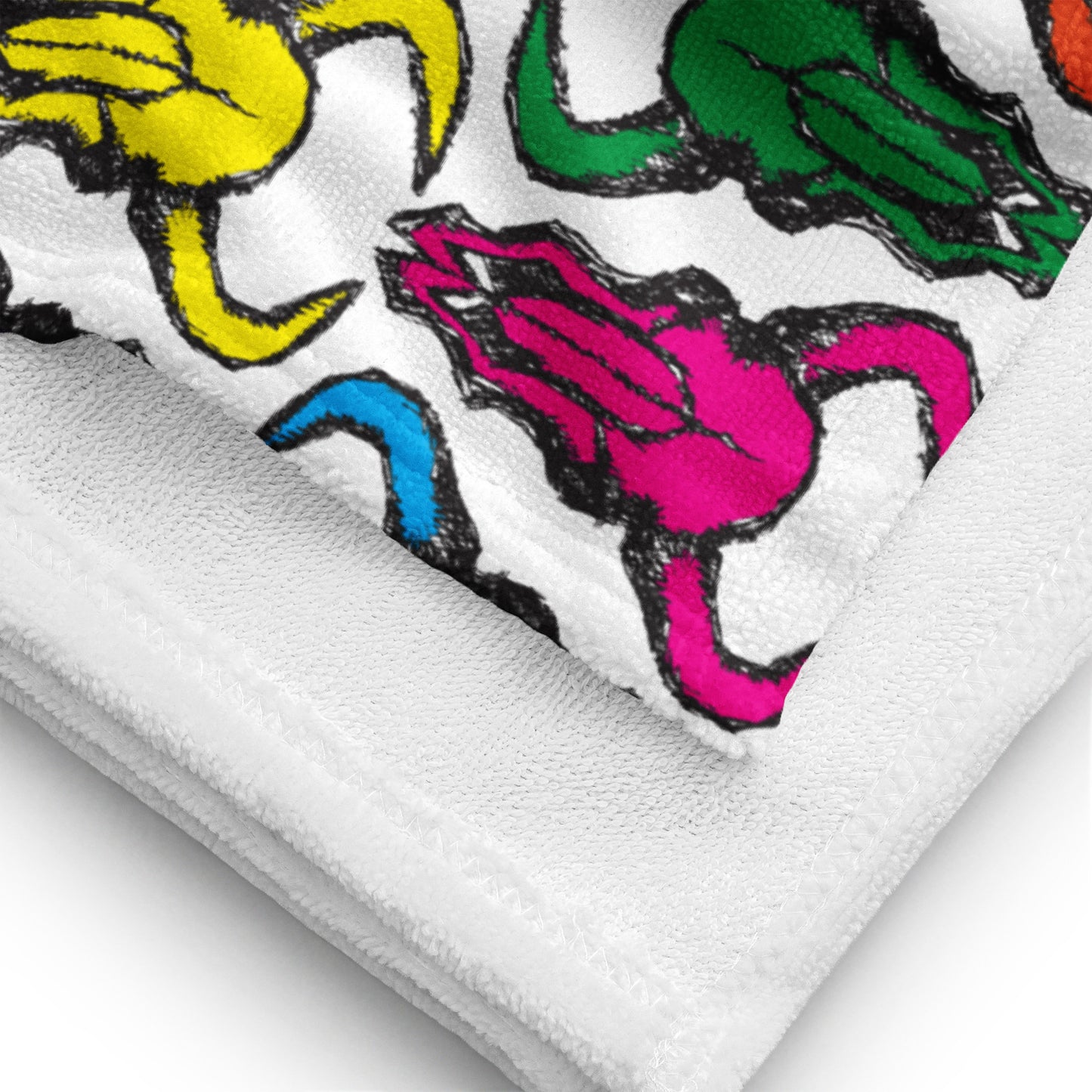 Bison Skull White Beach Towel