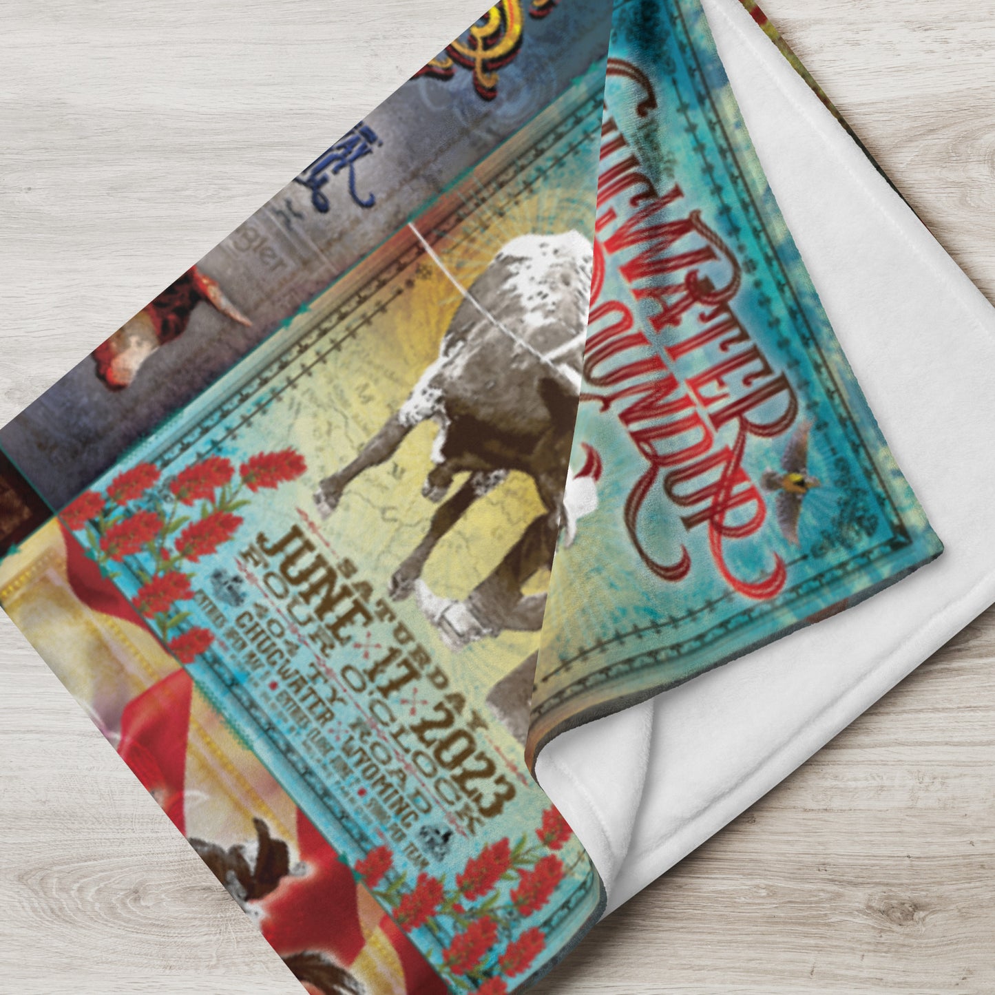 Rodeo Poster Combo 60"x80" Throw Blanket