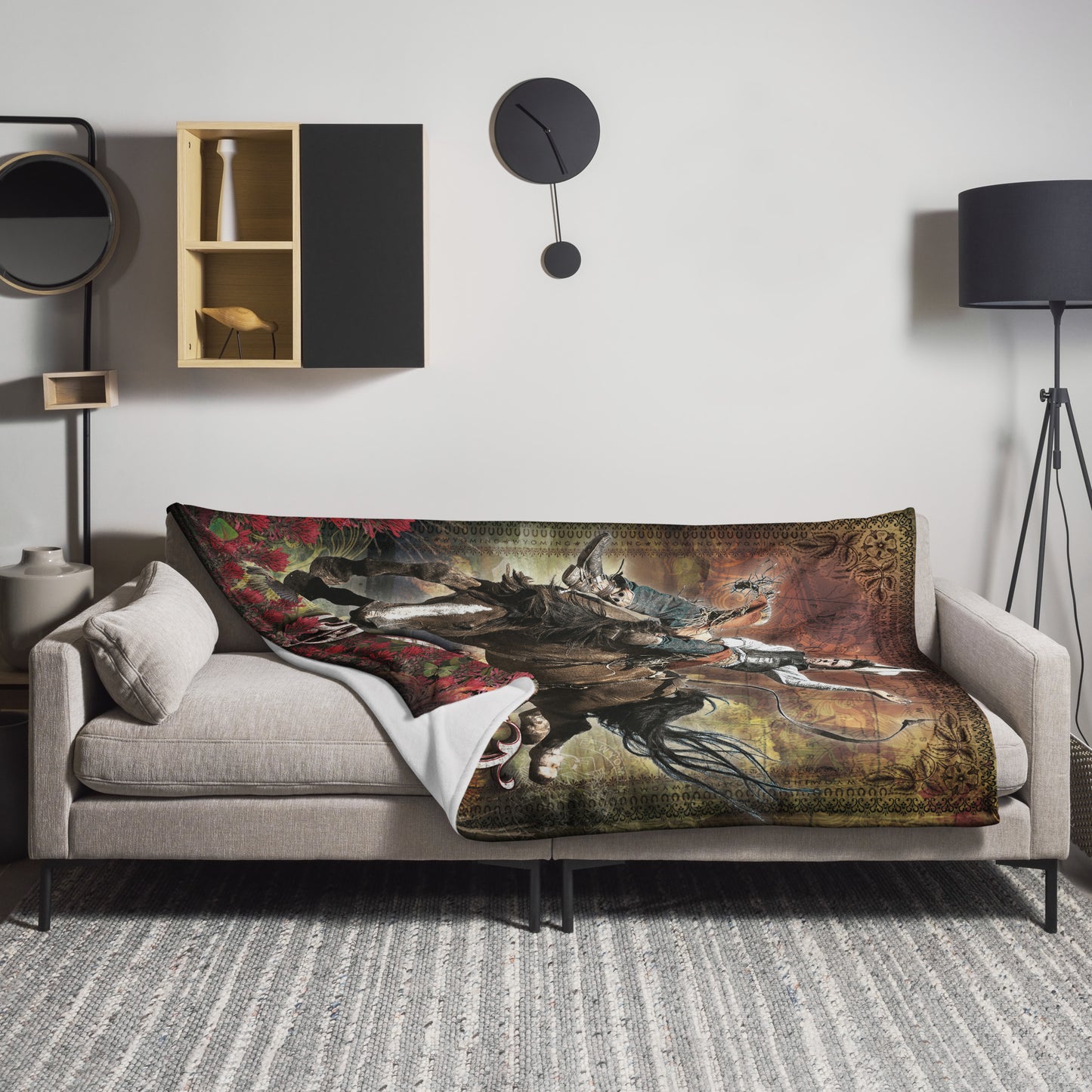 The Cowboy State (Wyoming) 60"x80" Throw Blanket